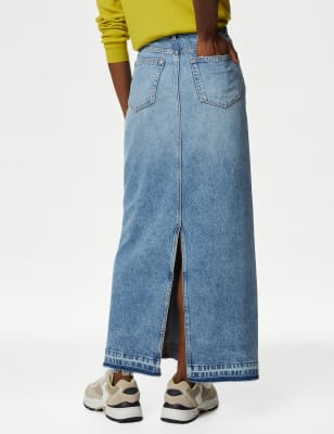 Mid length denim outlet skirts 5t