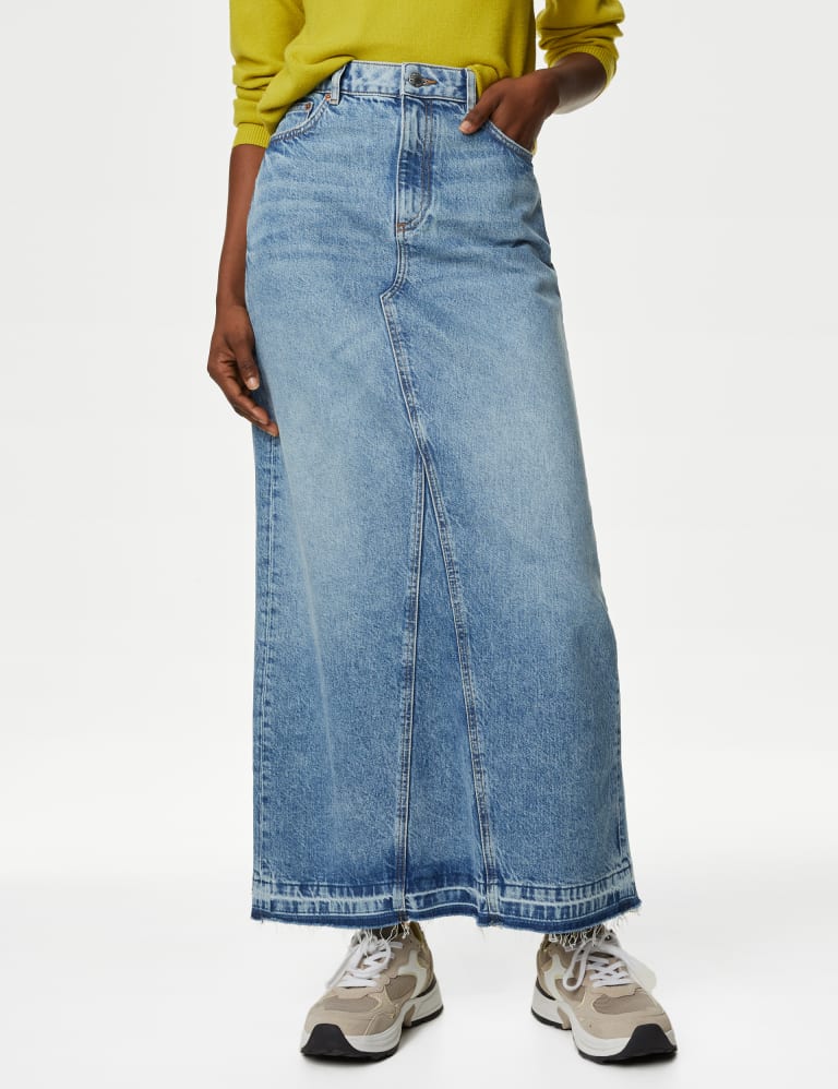 Long denim skirts marks and spencer shop