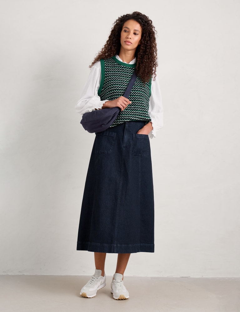 Marks and spencer a line denim skirt hot sale