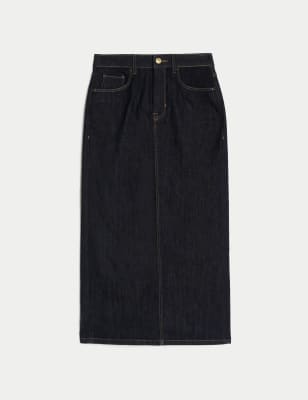 Midi skirt jean outlet skirt