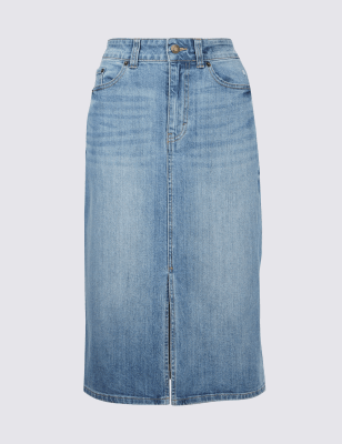 Midi jean skirts sale