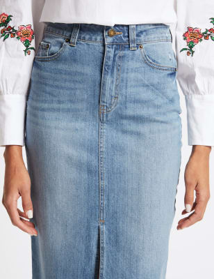 White denim skirt shop marks and spencer