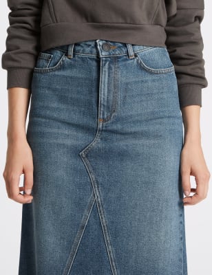 Denim midi skirt discount marks and spencer