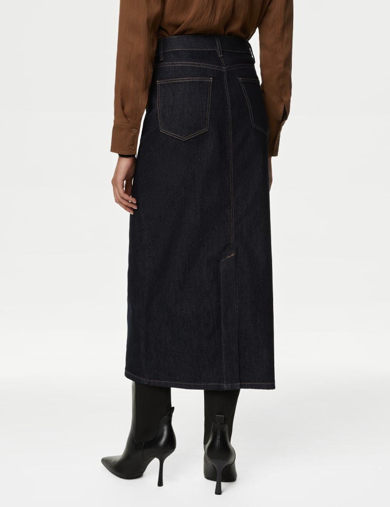 Denim midi skirt marks and spencer top