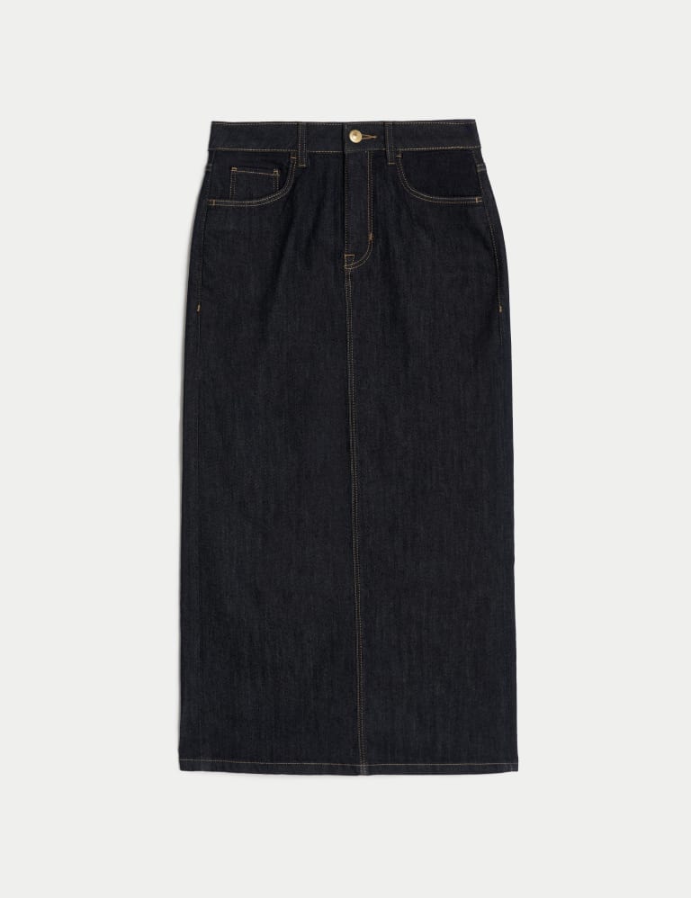 Denim Midi Skirt M S Collection M S
