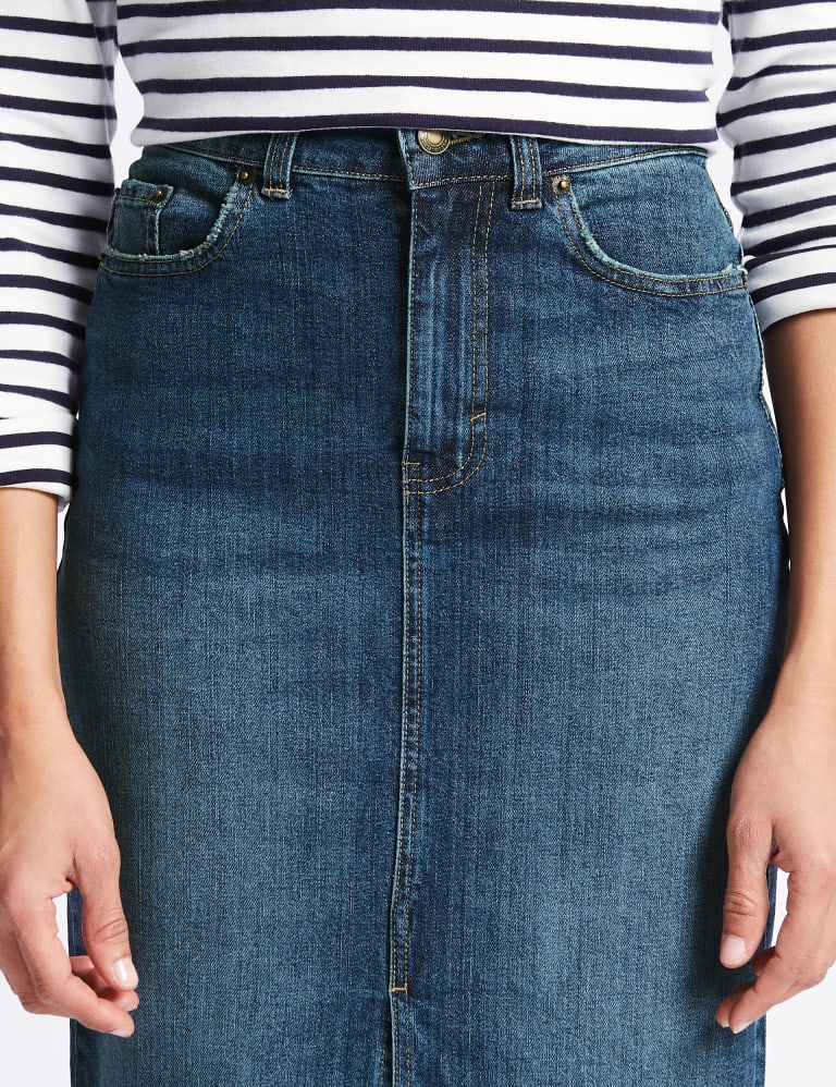 Denim midi skirt marks and spencer top
