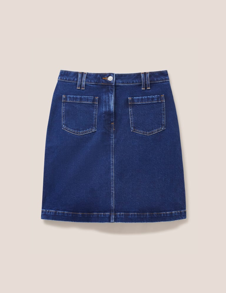 Denim Mini A-Line Skirt 2 of 5