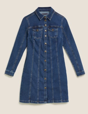 Denim Mini Shirt Dress | M&S Collection | M&S