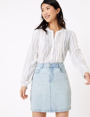 marks and spencer denim skirt