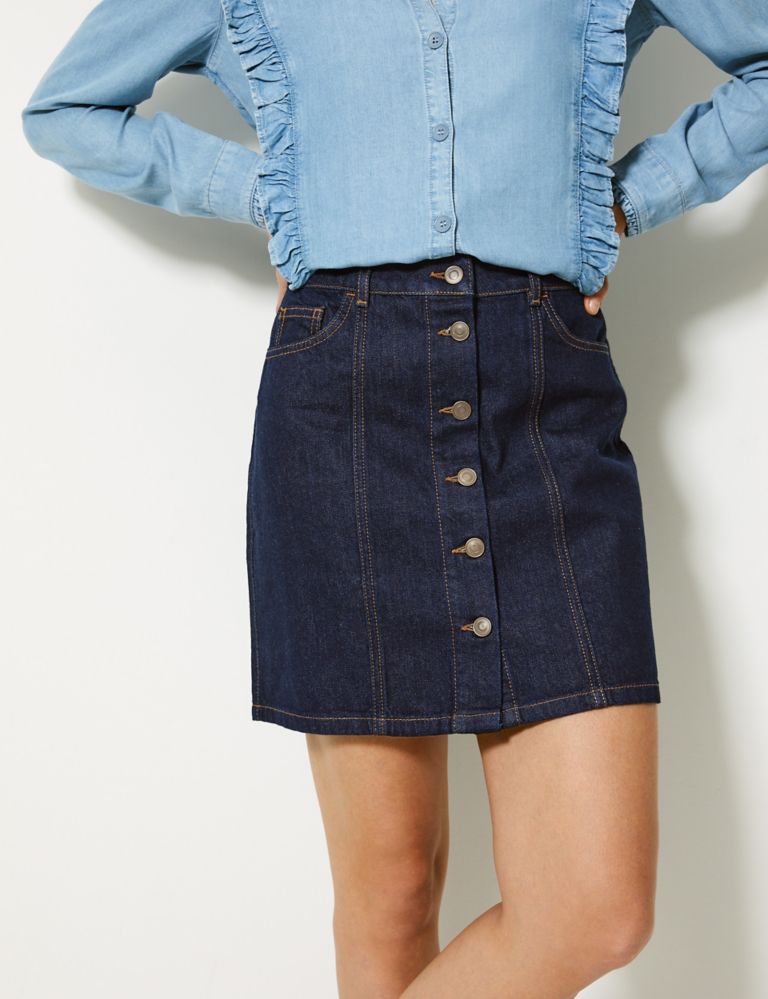 Denim Mini Skirt 4 of 5