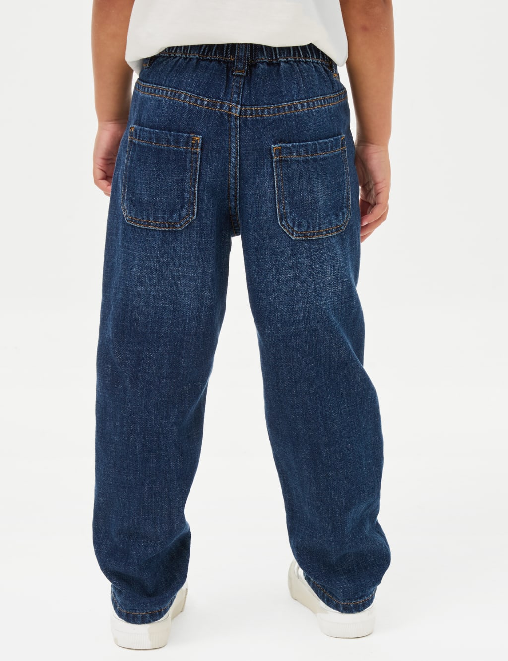 Denim Mom Fit Elasticated Waist Jeans 2 8 Years