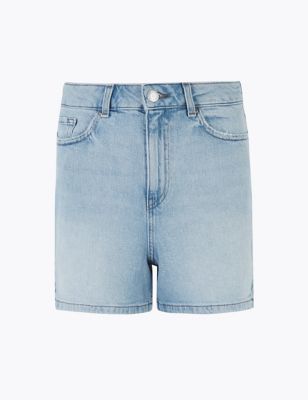 high waisted mom jeans shorts