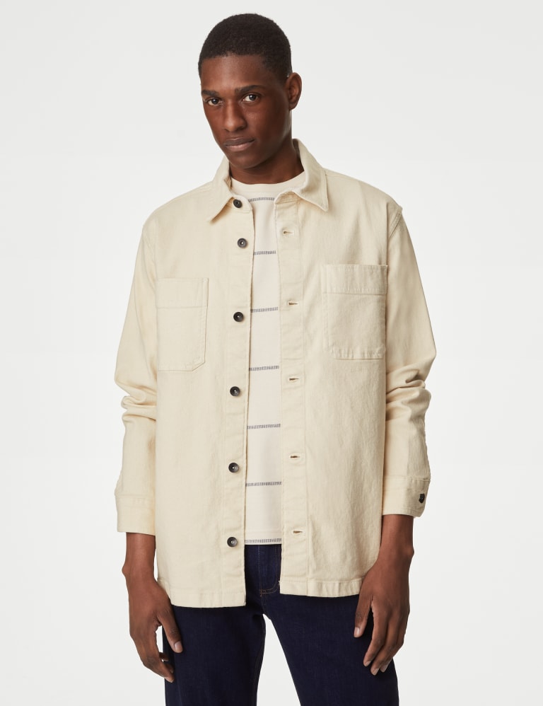 Easy Iron Linen Blend Overshirt