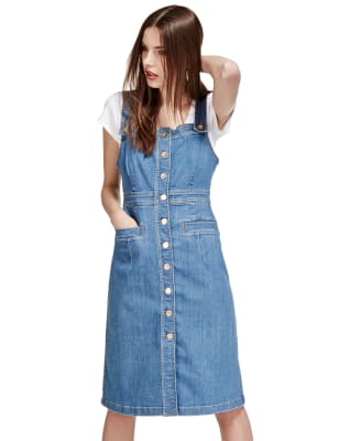 Womens denim sale pinafore