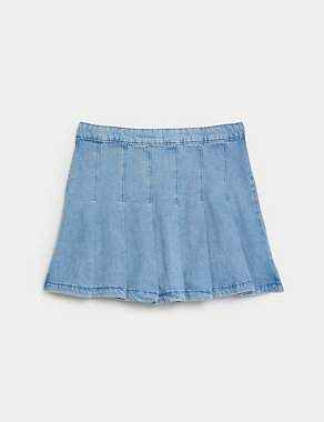 Denim Pleated Skirt (6-16 Yrs) Image 2 of 5