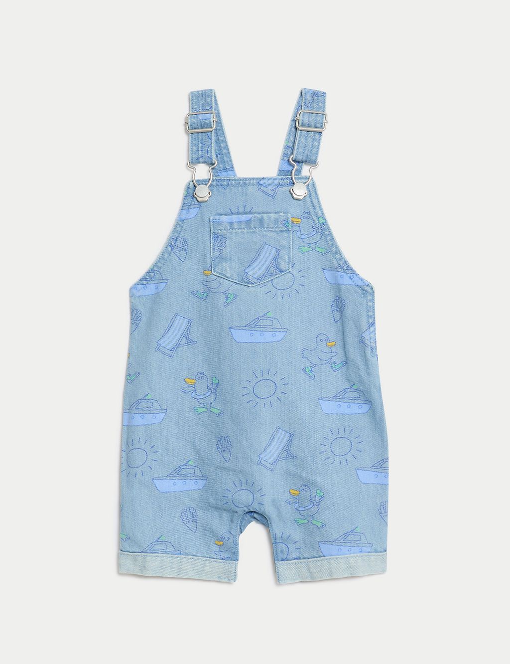 Denim Printed Dungaree Outfit (0-3 Yrs) 7 of 8