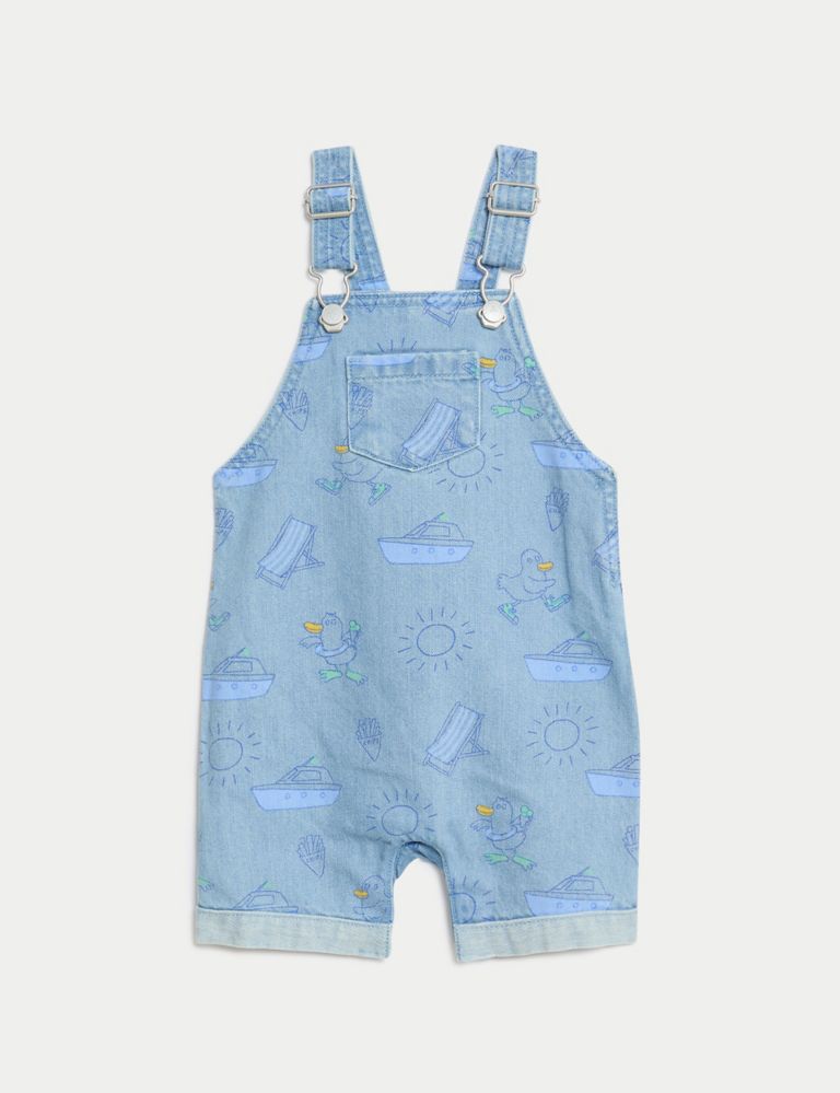 Denim Printed Dungaree Outfit (0-3 Yrs) 4 of 8