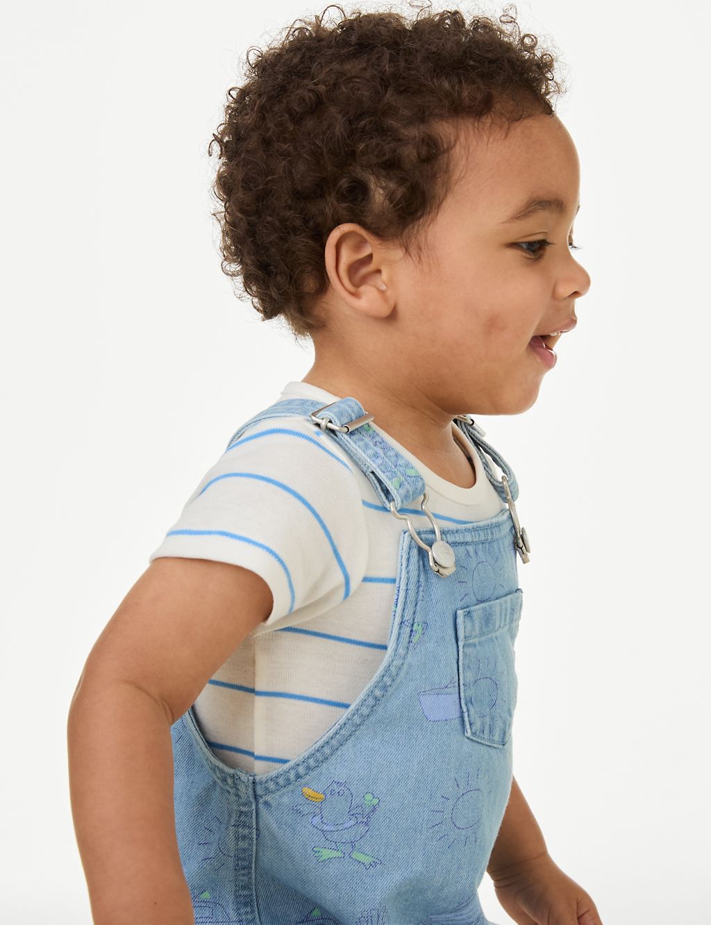 Denim Printed Dungaree Outfit (0-3 Yrs) 6 of 8