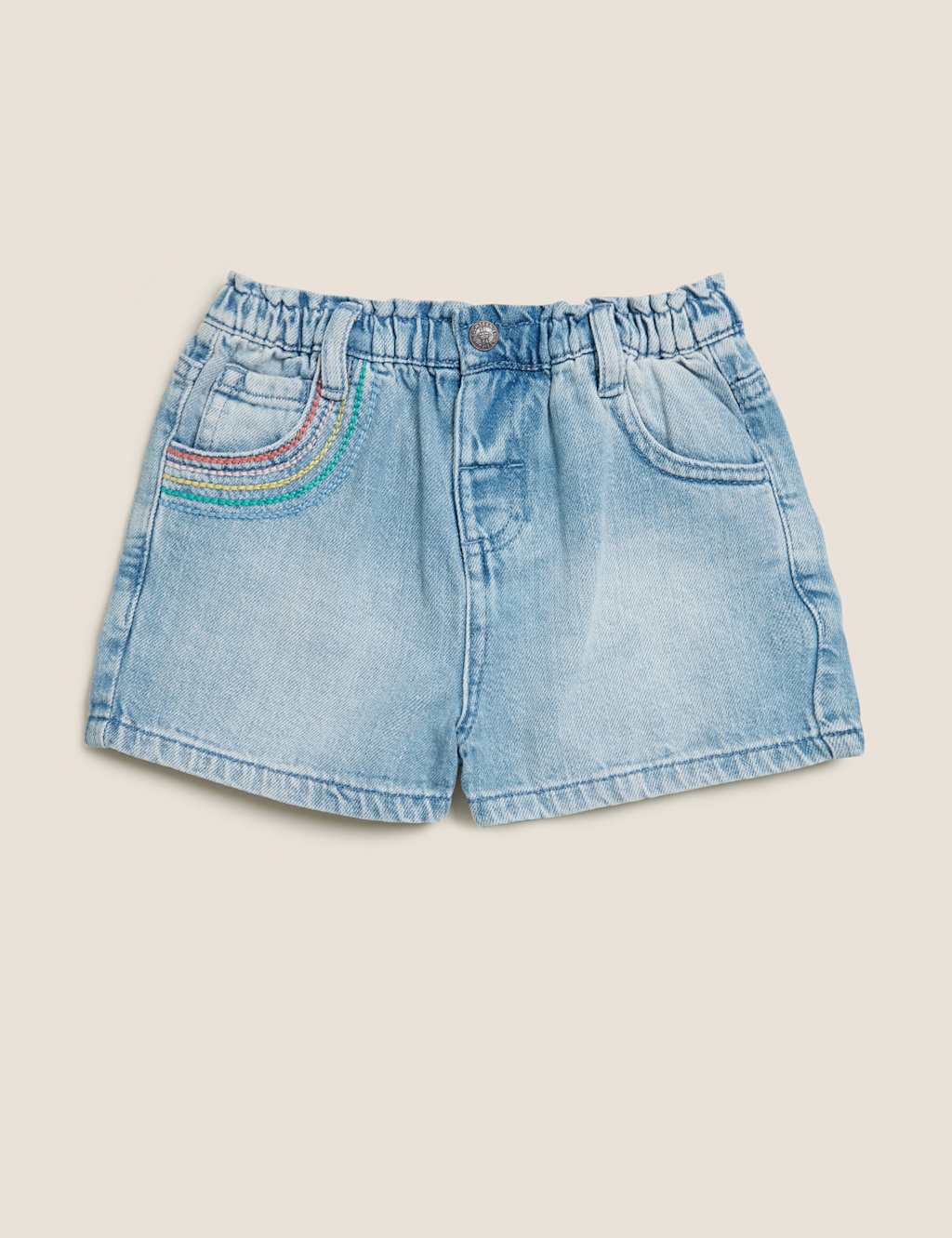 Denim Rainbow Shorts (27 Yrs) M&S