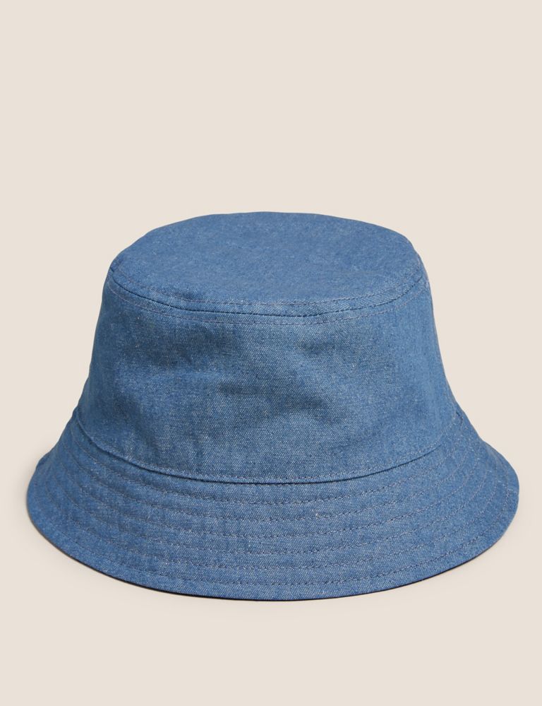Denim Reversible Bucket Hat 3 of 3