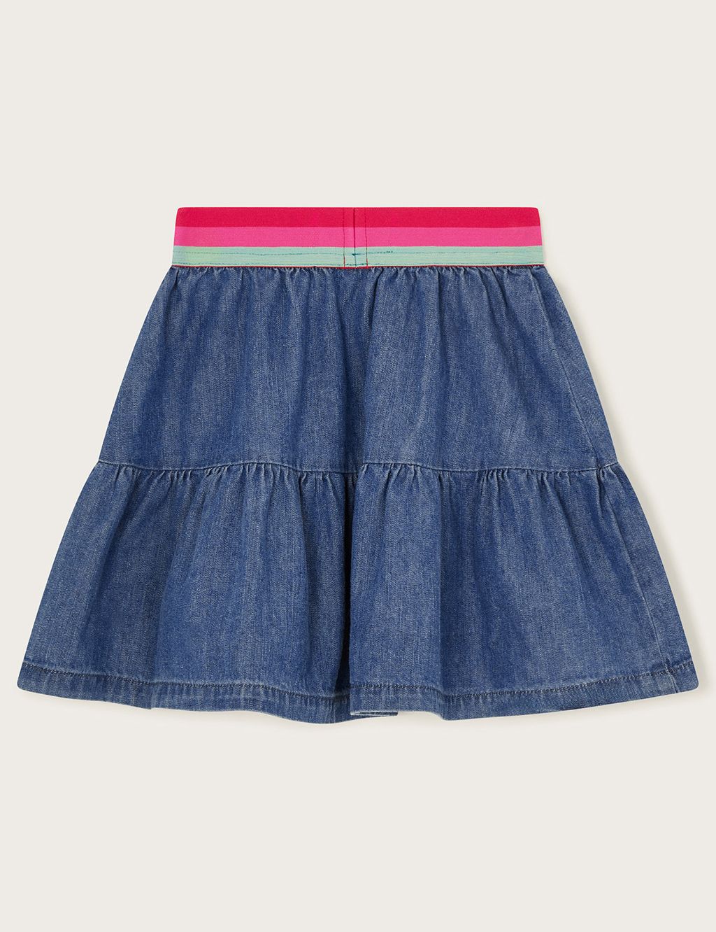 Denim Ruffle Elasticated Waist Skirt (3-13 Yrs) 2 of 3