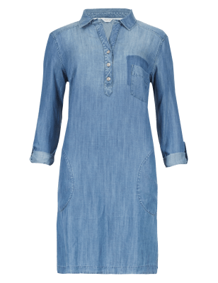 m&s denim shirt dress