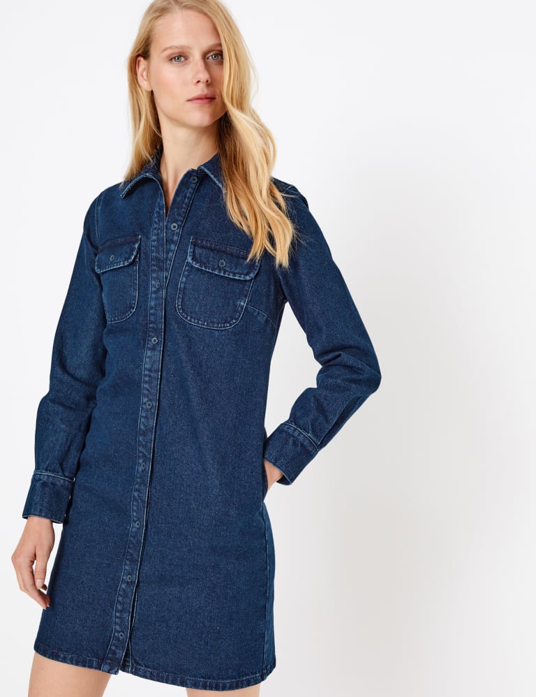 Denim shirt dress m&s discount