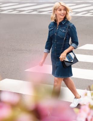 m&s denim shirt dress