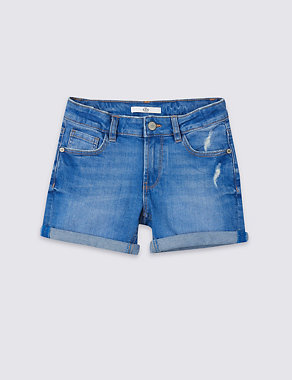 Denim Shorts with Stretch (3-16 Years) Image 2 of 4