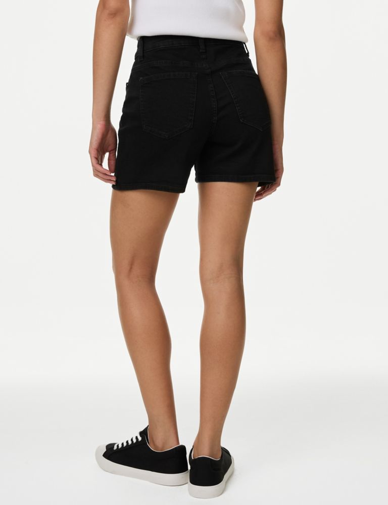 Denim Mom High Waisted Shorts, M&S Collection