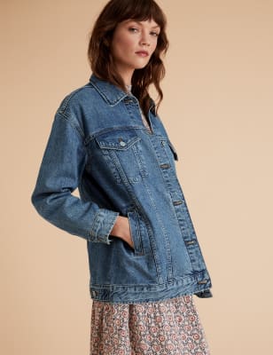 Marks and spencer 2025 oversized denim jacket