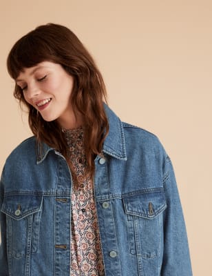 Marks and spencer 2025 oversized denim jacket