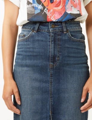 marks and spencer ladies denim skirts