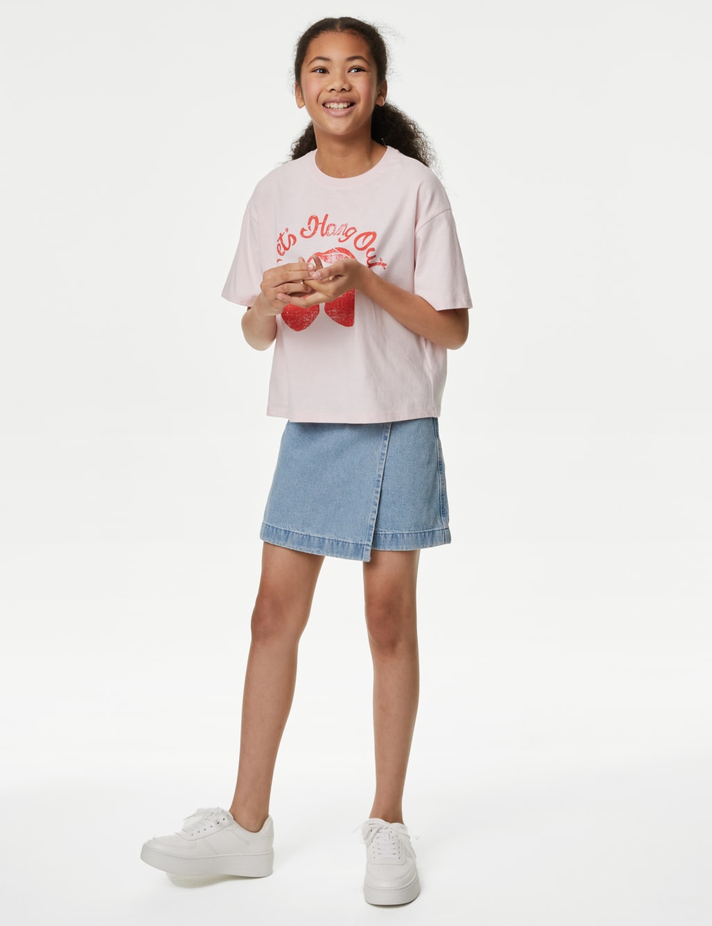 Girls denim skort store