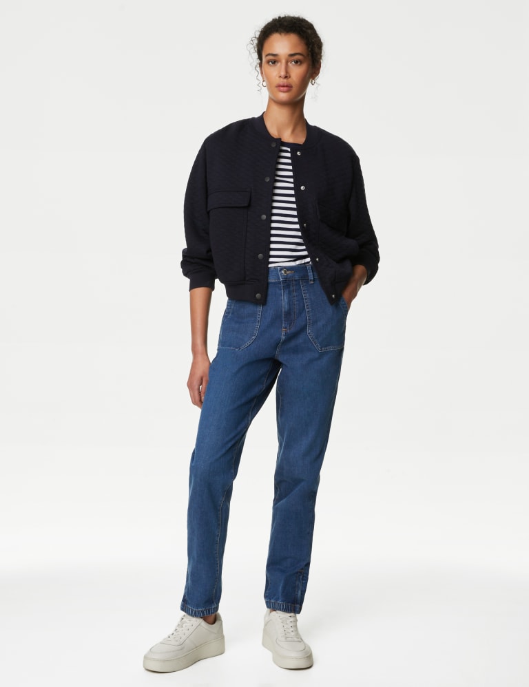 Slim fit denim joggers 2025