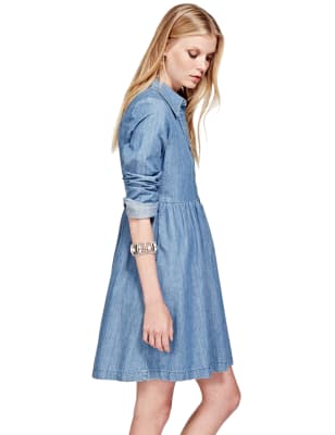 Denim smock cheap shirt dress