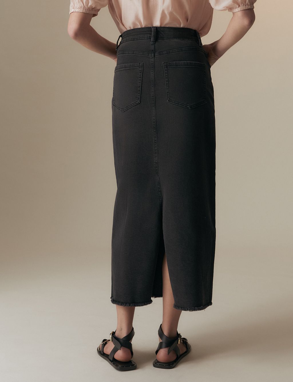 Denim Split Back Maxi Skirt | Per Una | M&S