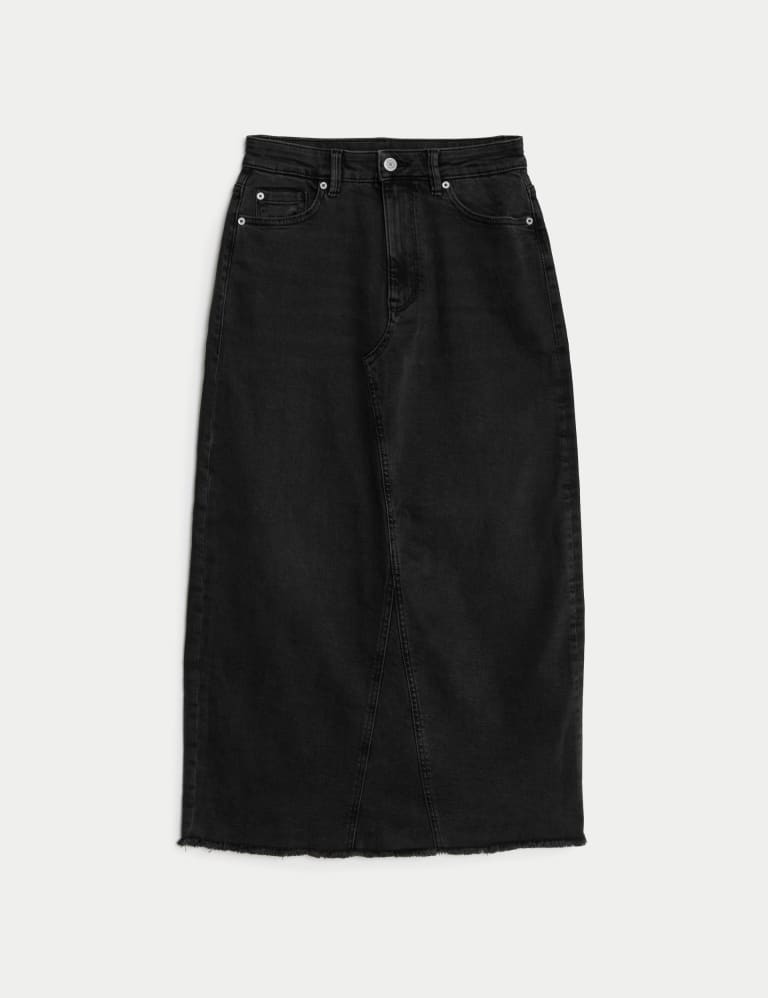 Maxi denim top skirt black