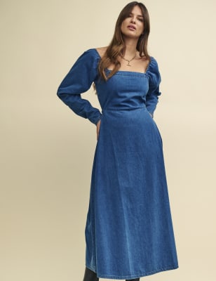 Denim store tea dress