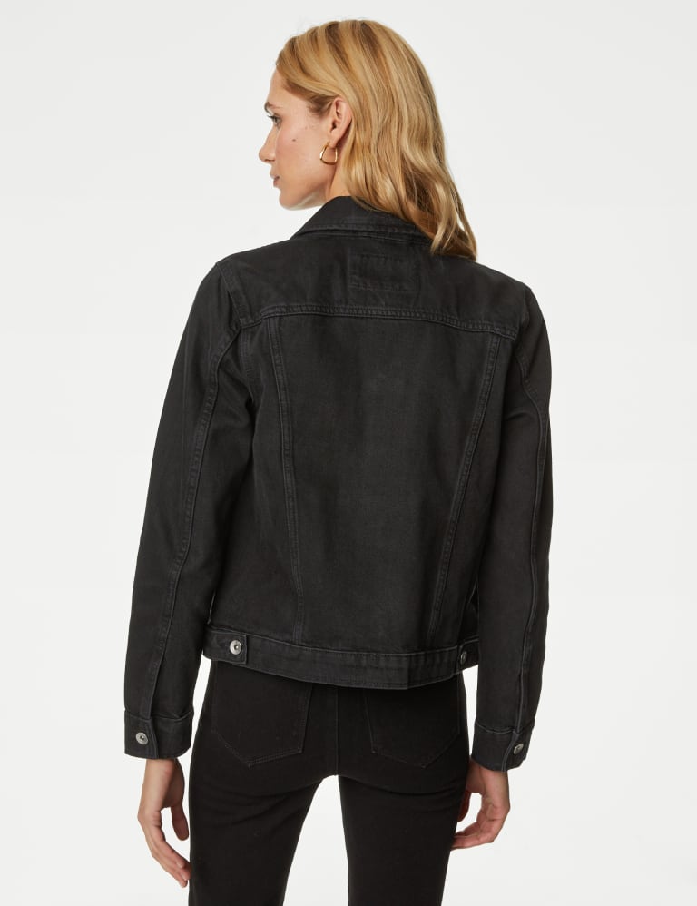 Levi black denim jacket womens sales