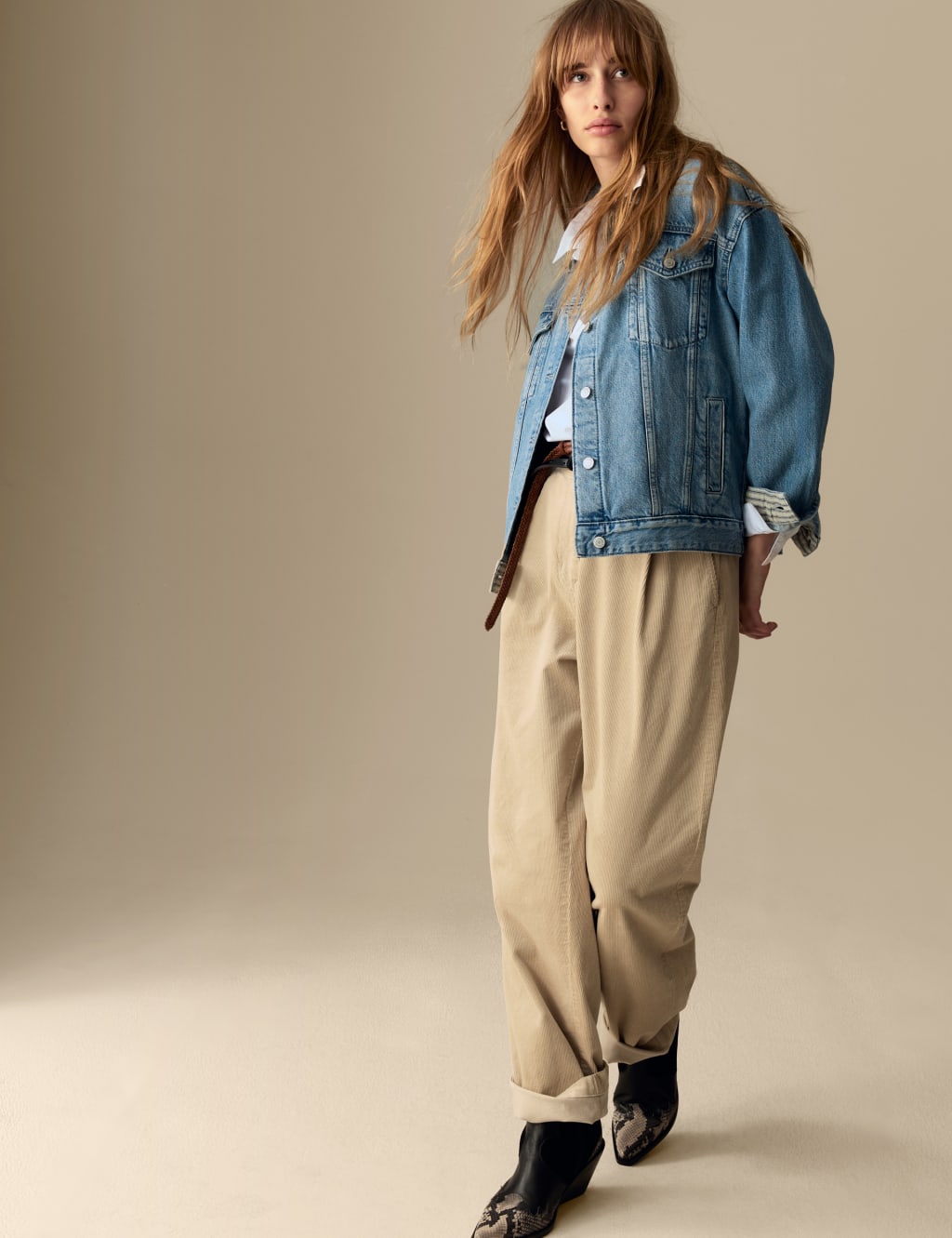 Marks and spencer oversized top denim jacket