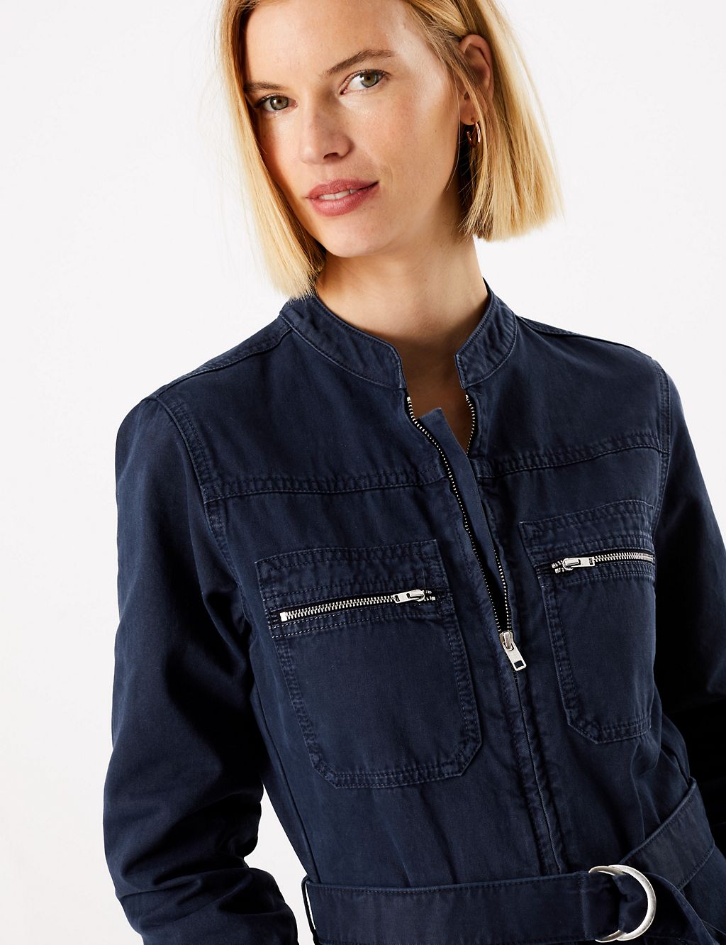 Denim Twill Belted Boilersuit | M&S Collection | M&S