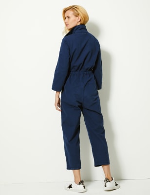 m and s denim jumpsuit