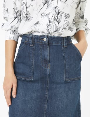 marks and spencer denim skirt