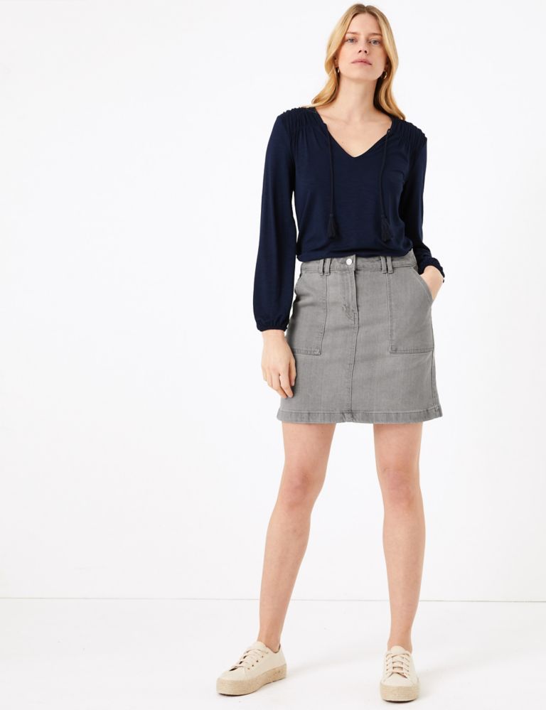 Denim Utility Mini A-Line Skirt | M&S Collection | M&S