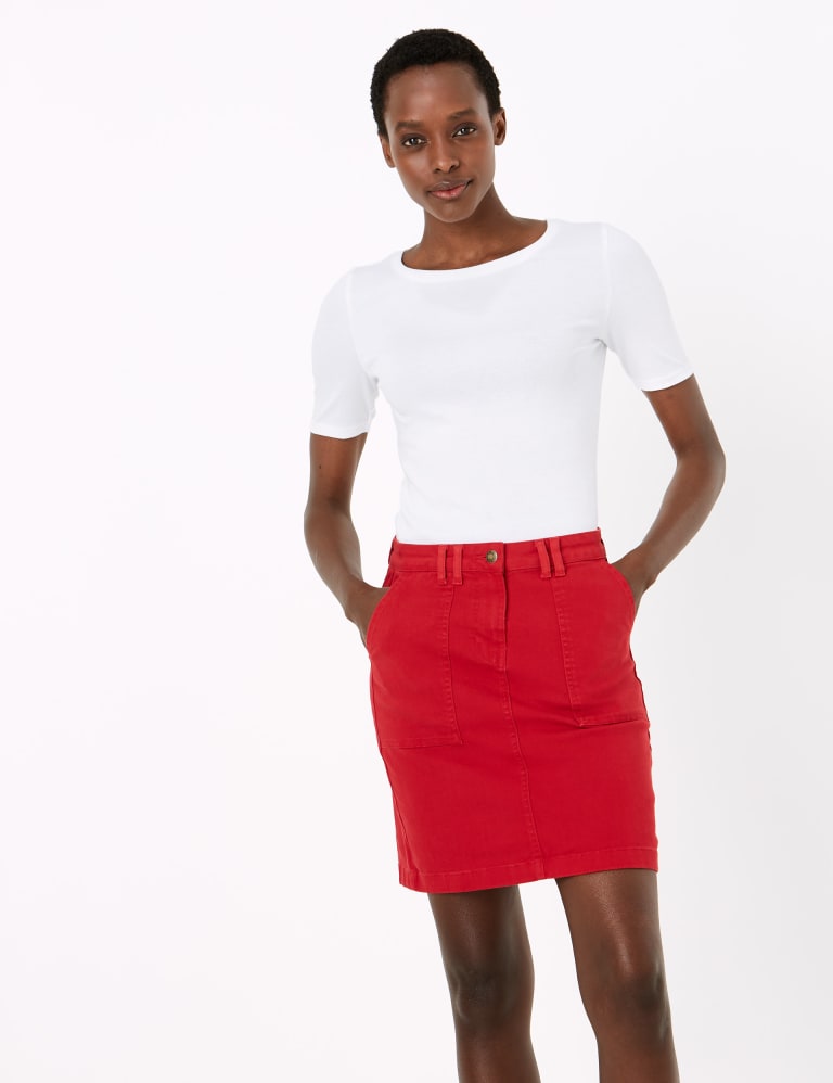Denim pencil skirt m&s top