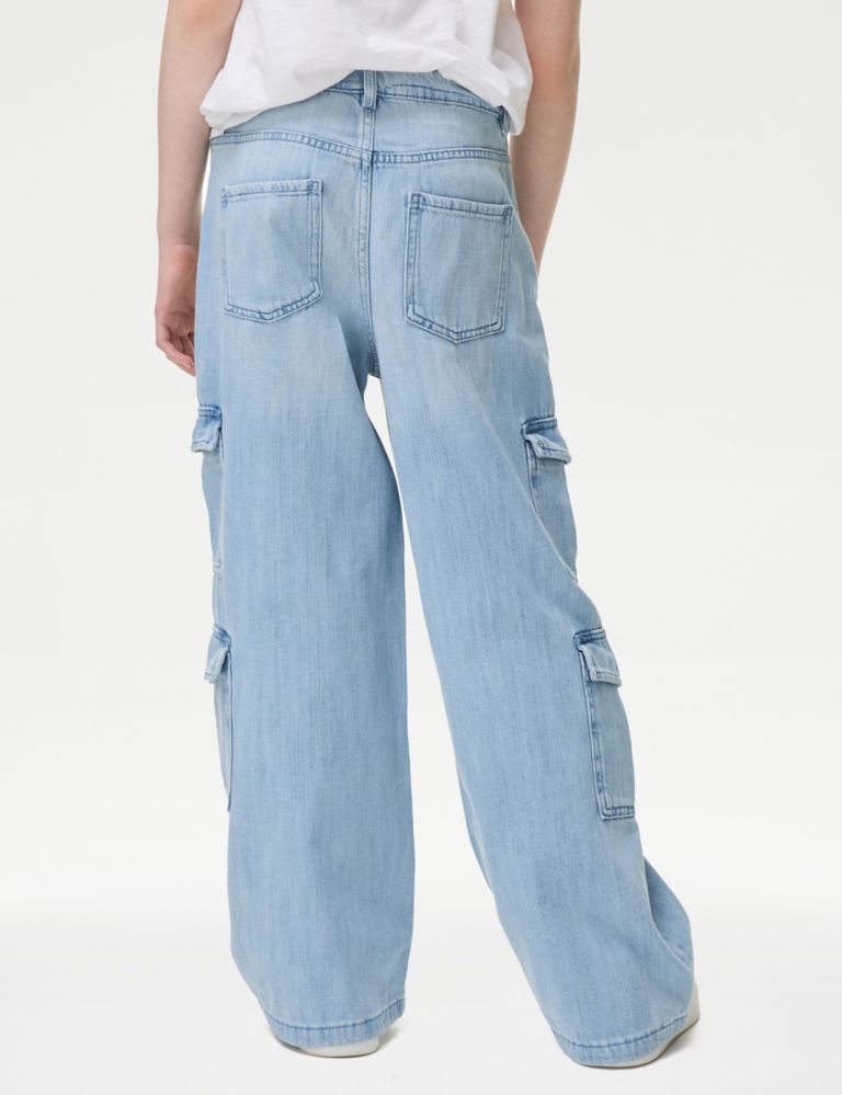 Denim Wide Leg Cargo Jeans (6-16 Yrs) 5 of 5