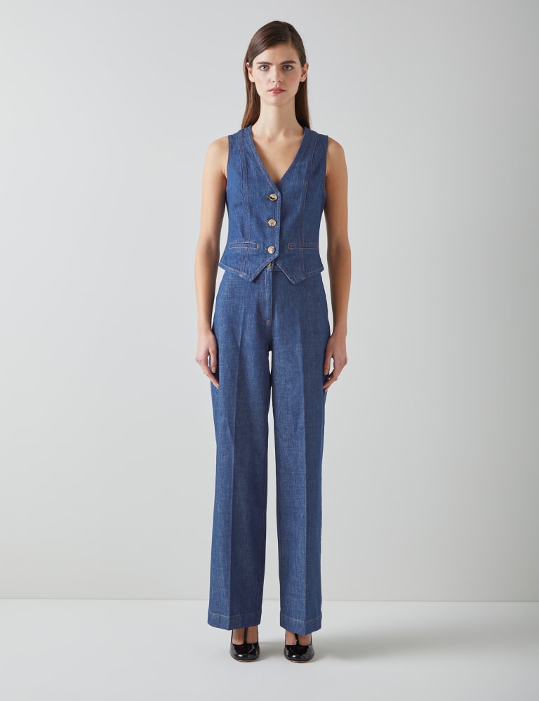 Denim Wide Leg Trousers 1 of 4