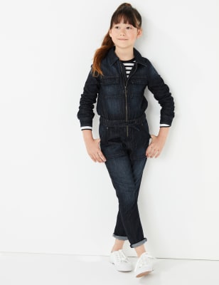 girls denim boiler suit