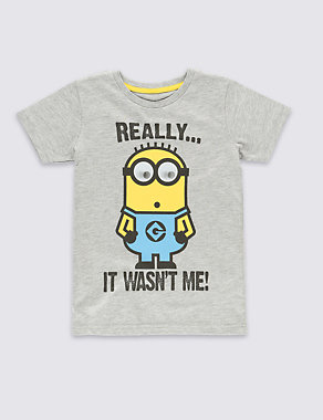 Despicable Me™ Minion Really It Wasn't Me Slogan T-Shirt (2-8 Years) Image 2 of 4